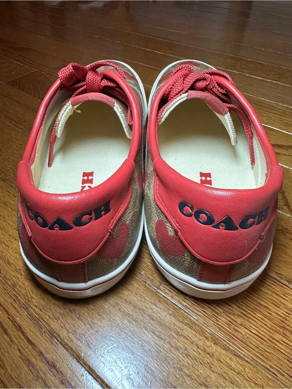 Coach Citysole Logo Heart Love Red Sneakers- Rare- 9.5